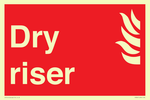 Dry riser sign